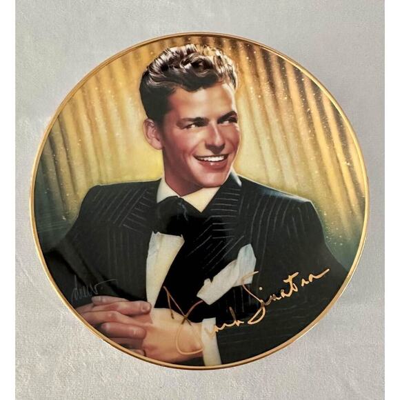 LOT OF 6 FRANK SINATRA FRANKLIN MINT LIMITED EDITION HEIRLOOM PORCELAIN PLATES - Picture 4 of 9